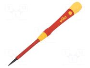 Screwdriver; insulated,precision; slot; SL 3.5; 1kVAC WIHA