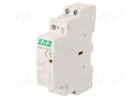 Contactor: 2-pole installation; 25A; 24VDC; NC + NO; IP20 F&F