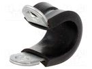 Fixing clamp; ØBundle : 7mm; W: 13mm; steel; Cover material: EPDM PMA