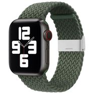 Braided Fabric Bracelet Strap Fabric Band for Apple Watch 38 / 40 / 41 mm - Green, Hurtel