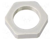 Nut; Thread: metric; polyamide; PMAFIX MN; grey; Pitch: 1.5; 26mm PMA