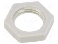 Nut; Thread: metric; polyamide; PMAFIX MN; grey; Pitch: 1.5; 22mm PMA