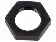 Nut; Thread: metric; polyamide; PMAFIX MN; black; Pitch: 1.5; 22mm PMA