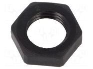 Nut; Thread: metric; polyamide; PMAFIX MN; black; Pitch: 1.5; 17mm PMA