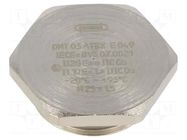Stopper; M25; 1.5; IP68; brass; Plating: nickel; V-Ms-Ex; with seal HUMMEL