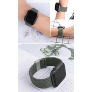 Braided Fabric Strap Bracelet Strap Fabric Band for Apple Watch 42 / 44 / 45 / 49 mm - Red, Hurtel