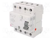 RCD breaker; Inom: 40A; Ires: 30mA; Poles: 4; 230V,400V; IP20; EFI ETI POLAM