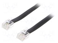 Cable: telephone; RJ12 plug,both sides; 6m; black GOOBAY