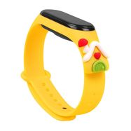 Strap Xmas for Xiaomi Mi Band 3 / 4 Christmas Silicone Strap Bracelet with House - Yellow, Hurtel