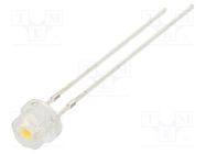 LED; 4.8mm; white warm; 2500÷3000mcd; 100°; Front: convex; 2.7÷3.4V OPTOSUPPLY