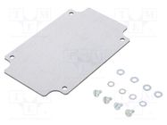 Mounting plate; steel; W: 105mm; L: 155mm; Series: Spacial SDB; grey SCHNEIDER ELECTRIC