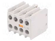 Auxiliary contacts; Leads: screw terminals; front; -5÷60°C; IP20 LS ELECTRIC