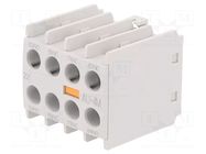 Auxiliary contacts; Leads: screw terminals; front; -5÷60°C; IP20 LS ELECTRIC