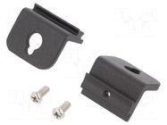 Set of clips; aluminium; black GAINTA