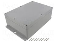 Enclosure: multipurpose; X: 185mm; Y: 265mm; Z: 75mm; ABS; light grey GAINTA