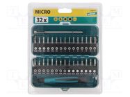 Kit: screwdriver bits; hex key,Phillips,slot,Torx®; metal case WOLFCRAFT