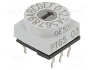 Encoding switch; HEX/BCD; Pos: 16; THT; Rcont max: 80mΩ; PT65 PTR HARTMANN
