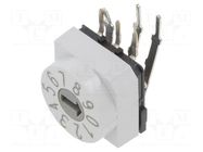 Encoding switch; DEC/BCD; Pos: 10; THT; Rcont max: 80mΩ; PT65 PTR HARTMANN
