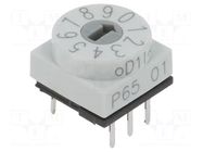 Encoding switch; DEC/BCD; Pos: 10; THT; Rcont max: 80mΩ; P65 PTR HARTMANN