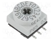 Encoding switch; HEX/BCD; Pos: 16; SMD; Rcont max: 80mΩ; P65 PTR HARTMANN