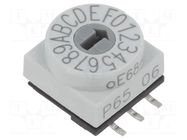 Encoding switch; HEX/BCD; Pos: 16; SMD; Rcont max: 80mΩ; P65 PTR HARTMANN