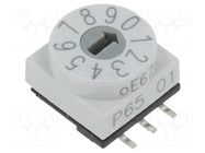 Encoding switch; DEC/BCD; Pos: 10; SMD; Rcont max: 80mΩ; P65 PTR HARTMANN