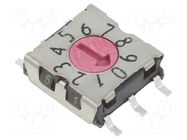 Encoding switch; DEC/BCD; Pos: 10; SMD; Rcont max: 80mΩ; 7x7x2.5mm PTR HARTMANN