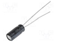 Capacitor: electrolytic; THT; 100uF; 16VDC; Ø5x11mm; Pitch: 2mm PANASONIC