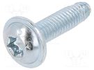 Screw; for metal; with flange; 4x16; Head: button; Torx®; TX20; zinc BOSSARD