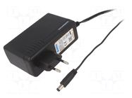 Power supply: switching; mains,plug-in; 12VDC; 5A; 60W; 87%; black AIMTEC