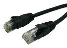 RJ-RJ ETHERNET CABLE ASSEMBLY,CAT6,ROUND,BLACK,OVERMOULDED,UNSHIELDED,LENGTH-1 FEET 77AK6909