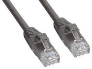 PATCH CABLE, RJ45 PLUG, 3 , GREY