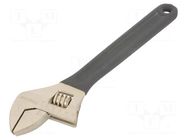 Wrench; adjustable; 375mm; Max jaw capacity: 43mm; forged,satin PROLINE