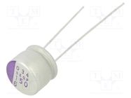 Capacitor: polymer; 150uF; 6.3VDC; SEQP; THT; ±20%; -55÷125°C; 1000h PANASONIC