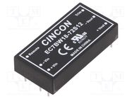 Converter: DC/DC; 20W; Uin: 8.5÷160V; Uout: 12VDC; Iout: 1670mA; THT CINCON