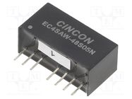 Converter: DC/DC; 5/6W; Uin: 18÷75V; Uout: 5VDC; Iout: 1200mA; SIP8 CINCON