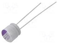 Capacitor: polymer; 100uF; 16VDC; THT; ±20%; Ø6.3x6mm; OS-CON SEPC PANASONIC