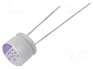 Capacitor: polymer; 270uF; 16VDC; THT; ±20%; Body dim: Ø8x7mm; 1000h PANASONIC