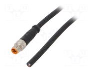 Cable: for sensors/automation; M8; PIN: 4; straight; 2m; plug; 50VAC LUTRONIC