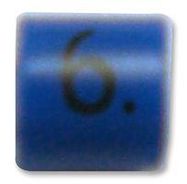 CABLE MARKER, 6, BLUE, PK100