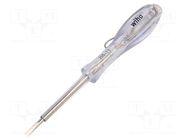 Screwdriver: voltage tester; insulated; slot; 3x0.5mm; 250VAC WIHA