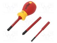 Kit: screwdrivers; insulated; 1kVAC; Size: PH2,SL 3,5,SL/PZ2 WIHA