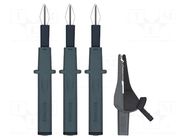 Kit of test probes; Wire insul.mat: PVC; black; socket 4mm BEHA-AMPROBE