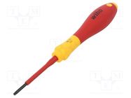 Screwdriver; insulated; Torx®; TX09; Blade length: 60mm; 1kVAC WIHA