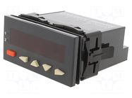 Counter: electronical; LED; pulses/speed/time; 999999; SPDT; IP65 TRUMETER