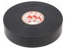 Tape: electrical insulating; W: 25mm; L: 33m; Thk: 0.25mm; black SCAPA