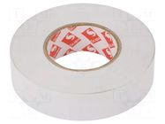 Tape: electrical insulating; W: 19mm; L: 33m; Thk: 0.13mm; white SCAPA