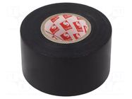 Tape: electrical insulating; W: 38mm; L: 25m; Thk: 0.13mm; black SCAPA