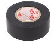 Tape: electrical insulating; W: 25mm; L: 20m; Thk: 0.13mm; black SCAPA
