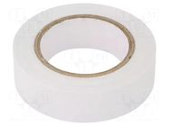 Tape: electrical insulating; W: 15mm; L: 10m; Thk: 0.13mm; white SCAPA